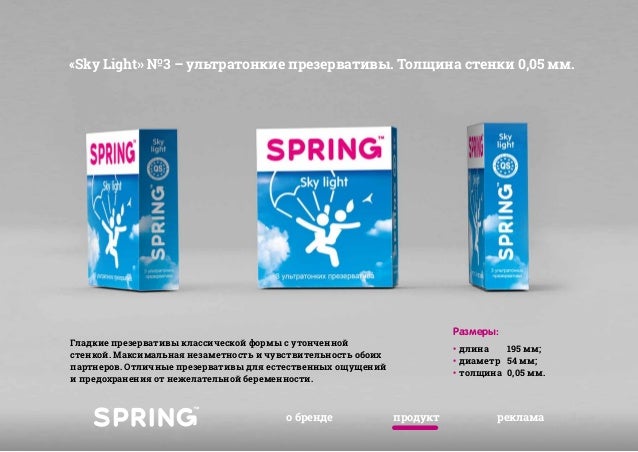 Spring Sky Light Презервативы ультратонкие Spring Sky Light Презервативы ультратонкие
